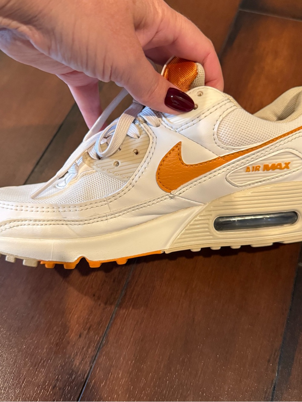 Nike Women’s White & Orange Air Max Sneakers